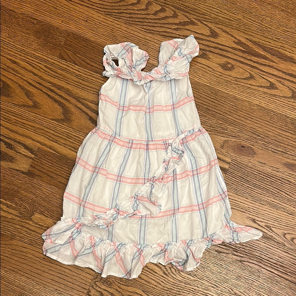GUC Janie and Jack White and Pink Ruffled Tiered Sundress; Size 6
